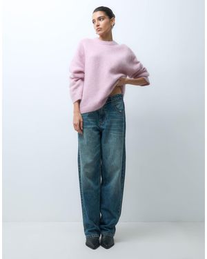 Gina Tricot Oversize-pullover mit mohair - Blau