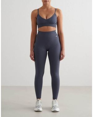 Aim'n Leggings Tempesta A Coste Senza Cuciture - Blu