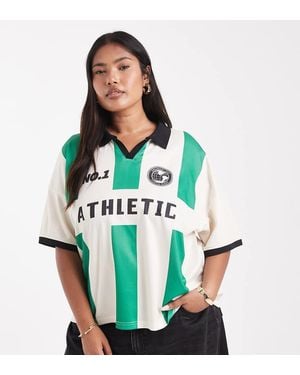 ONLY Maglia Da Calcio Oversize Bianca E - Verde