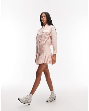Lacoste Co-ord Stripe Tennis Skirt - Pink