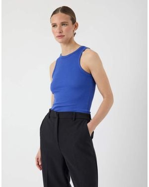 Y.A.S Mouwloze Top - Blauw