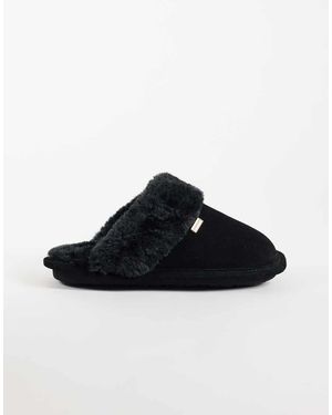 HUNTER Gevoerde Pantoffelmuiltjes - Zwart