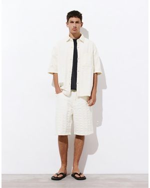 Pull&Bear Pantaloncini Bermuda - Bianco