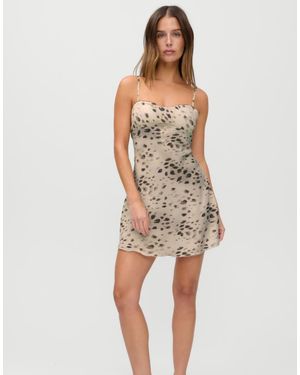 Frankie's Bikinis X Jennie Kim Deer Print Mini Dress - Multicolour