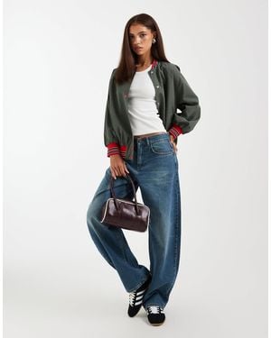 ASOS Varsity Bomber Jacket - Green