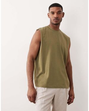 ASOS Heavyweight Oversized Tank - Green