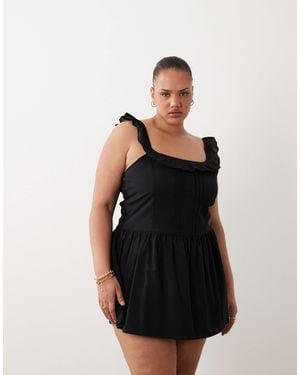 Esmee Curve Mini Beach Dress - Black