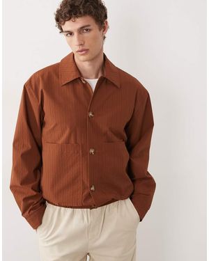 ASOS Textu Harrington - Brown