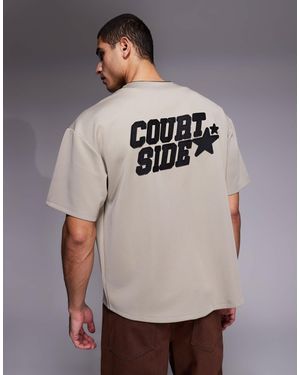 Courtside Boxy Baseball Jersey - Gray