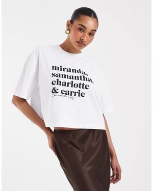 ASOS X Sex And The City Official Licensed Merch T-shirt - White