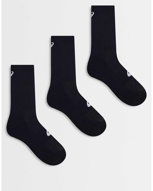 Asics 3 Pack Crew Socks - Blue