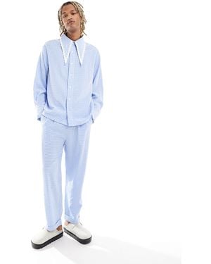 Sister Jane Gingham Pants - Blue