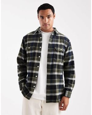 Levi's – jackson – worker-hemd aus flanell - Schwarz