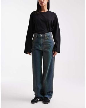 Dr. Denim Donna Relaxed Fit Wide Straight Leg Jeans - Black