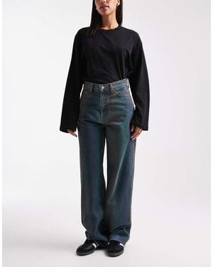 Dr. Denim Donna Relaxed Fit Wide Straight Leg Jeans - Black