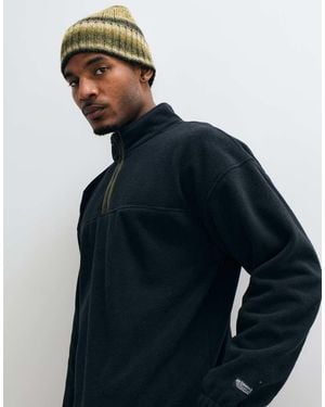 Levi's Sudadera Negra Con Cremallera De Un Cuarto Redwood - Azul