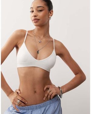 Weekday Soft Seamless Triangle Bra - Natural
