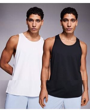 4505 Icon Quick Dry Mesh Training Vest With Racer Back 2 Pack - Multicolour