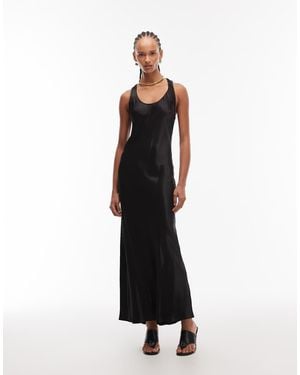 ASOS Satin Scoop Maxi Dress - White