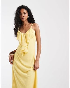 Vero Moda Frill Trim Cami Midi Dress - Multicolor