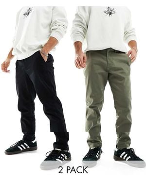 Jack & Jones Intelligence 2 Pack Slim Tapered Chino - White