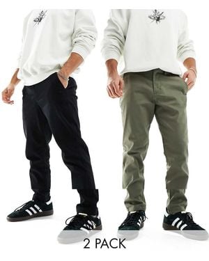 Jack & Jones Intelligence 2 Pack Slim Tapered Chino - White