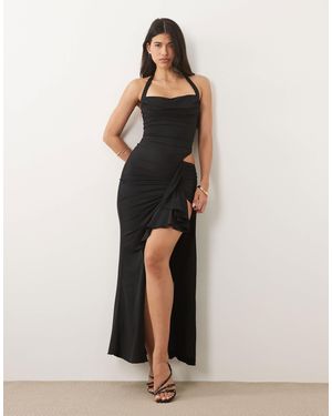 Oh Polly – neckholder-maxikleid - Schwarz