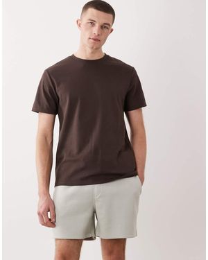 ASOS Essentials Oversized Fit Jersey Shorts - Brown