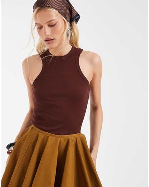 & Other Stories Ribbed Tank Top - Brown