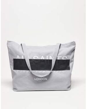 AllSaints – redact – shopper-tragetasche mit unisex-design - Grau