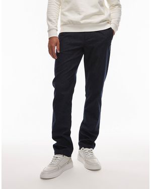 Tommy Hilfiger Denton Brushed Heather Chino Trousers - Blue