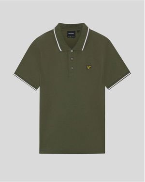 Lyle & Scott Ss Polo Shirts Tipped Polo Shirt - Green