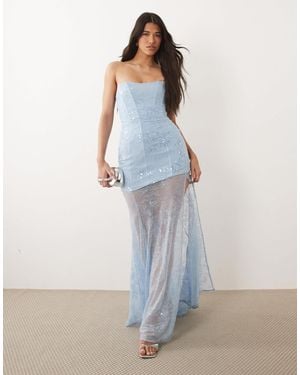 Oh Polly Premium Embellished Lace Corset Gown - White
