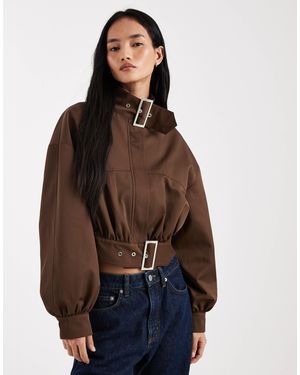 ASOS – cropped-jacke - Braun