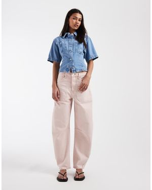 Gap Mid Rise Barrel Jeans - Blue