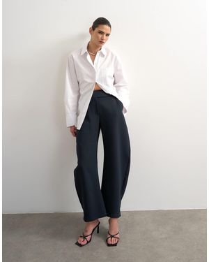 TOPSHOP Tailored Barrel Trouser - Blue