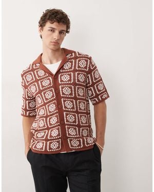 Only & Sons Crochet Shirt - Red