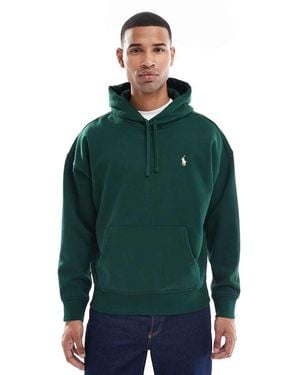 Polo Ralph Lauren Script Icon Logo Back Print Relaxed Fit Heavyweight Hoodie - Green