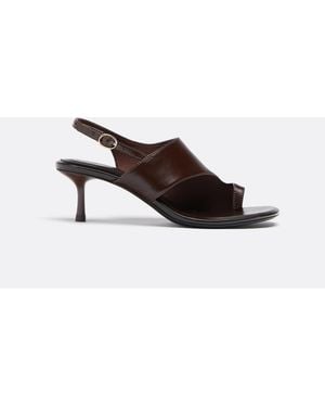Stradivarius Heeled Toe-Post Sandals - White