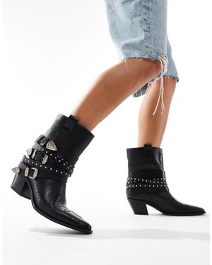 ALDO – emberlynx – westernstiefel aus em leder - Schwarz