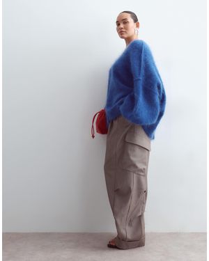 ARRANGE Curve Dillon Tailored Slouchy Cargo Trouser - Blue