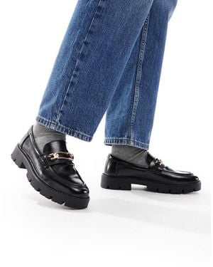 New Look Chain Faux-leather Loafers - Blue