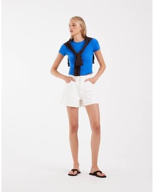 ASOS Longer A Line Shorts - Blue