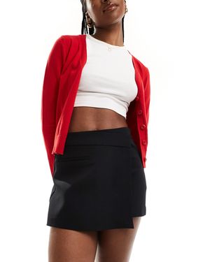 Stradivarius – eleganter wickel-skort - Rot