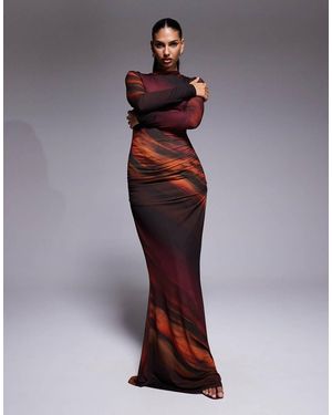 TFNC London Long Sleeve Maxi Dress - Purple