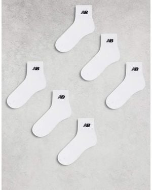 New Balance Logo 6 Pack Ankle Socks - Grey