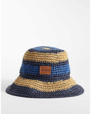 Barbour Josie Crochet Logo Bucket Hat - Blue