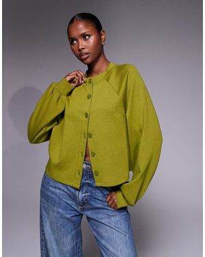 ASOS Interlock Cardigan - Green