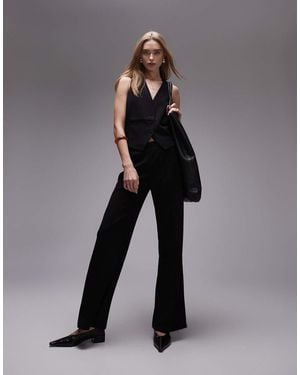 Mango Elasticated Waist Straight Leg Tailored Trousers Co-ord - Grey