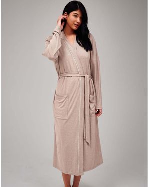 Loungeable Rib Kimono Robe 120 Cm - Pink